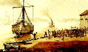 alexander wetterling angfartygen avresa fran riddarholmen France oil painting artist